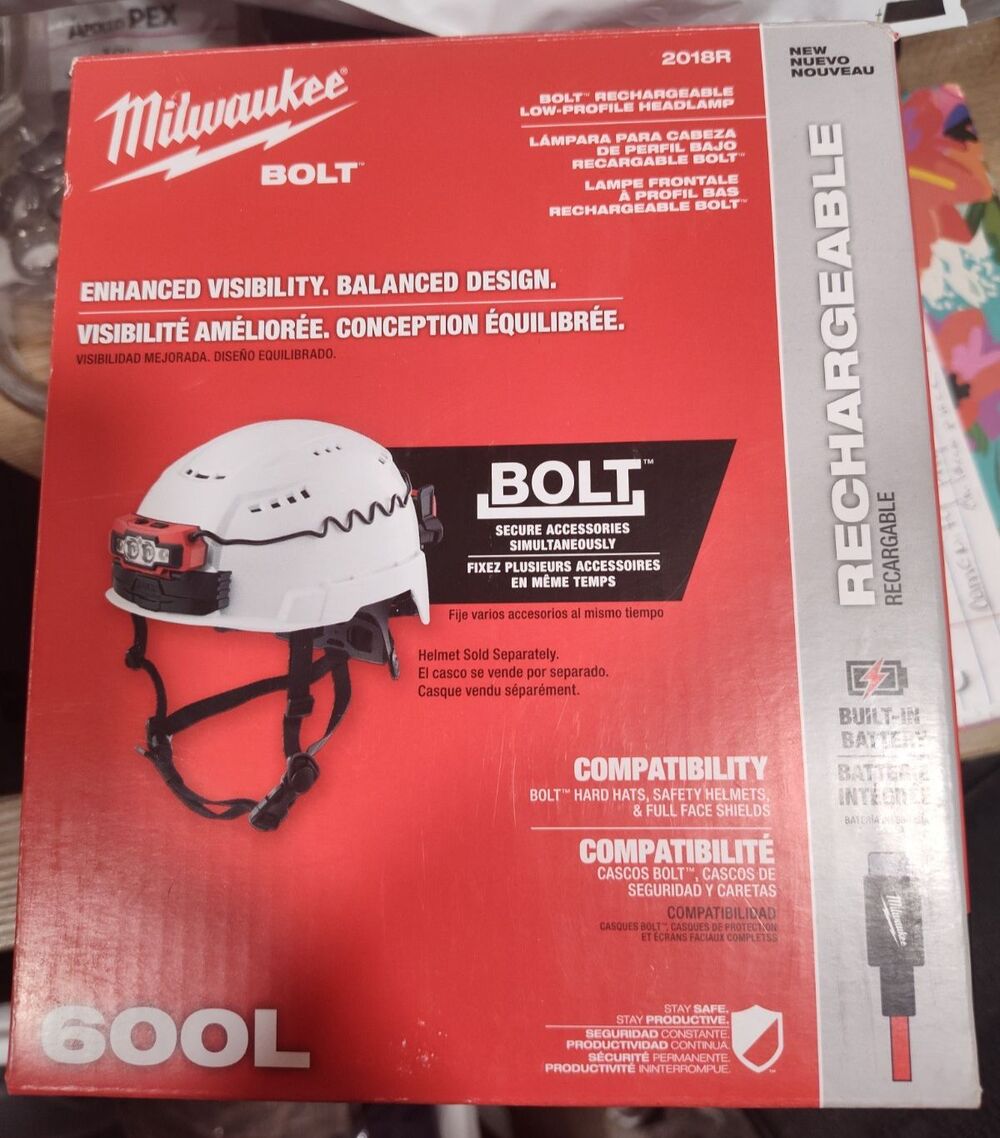 Milwaukee Tool 2018R Rechargeable Low-Profile Headlamp 600 Lumens LED REDLITHIUM